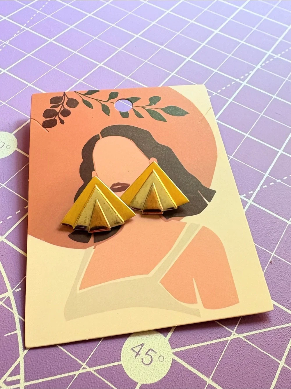 Art Deco Mixed Metal Statement Earrings